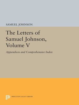 cover image of The Letters of Samuel Johnson, Volume V